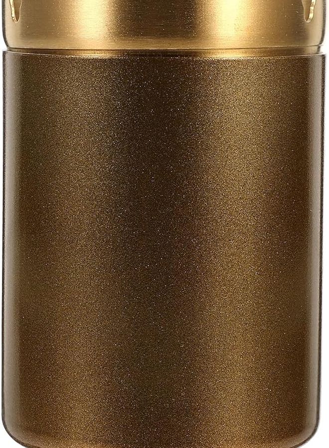 Stainless Steel Windproof Smokeless Ashtray With Cover For Indoor Use Gold - Image 1